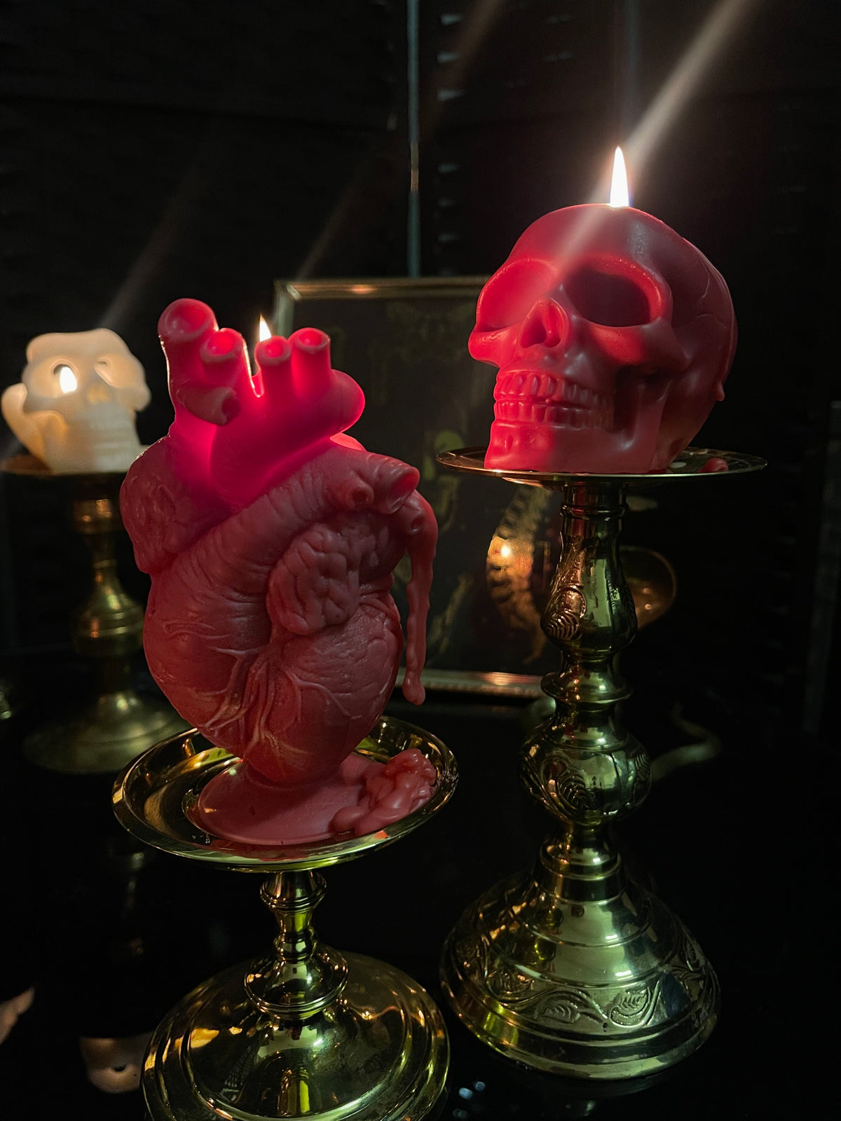 Red Heart Candle